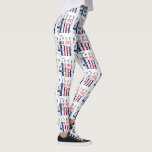 Happy 4th of July Independence Day Text Design Leggings<br><div class="desc">Show your patriotism with this Independence Day design - Happy 4th of July modern text design in a red,  white,  and blue patriotic design.</div>