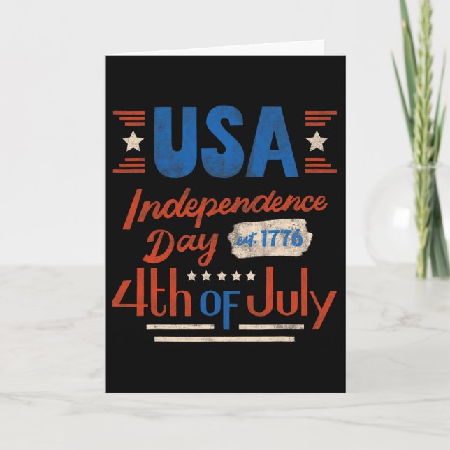 Happy 4th Of July Independence Day Usa 4th Of July Card (Front)