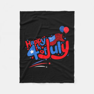 Happy 4th of july independence day usa 4th of july fleece blanket