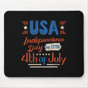 Happy 4th Of July Independence Day Usa 4th Of July Mouse Pad