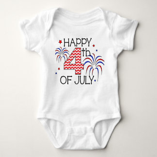 Happy 4th of July Infant Romper Baby Bodysuit
