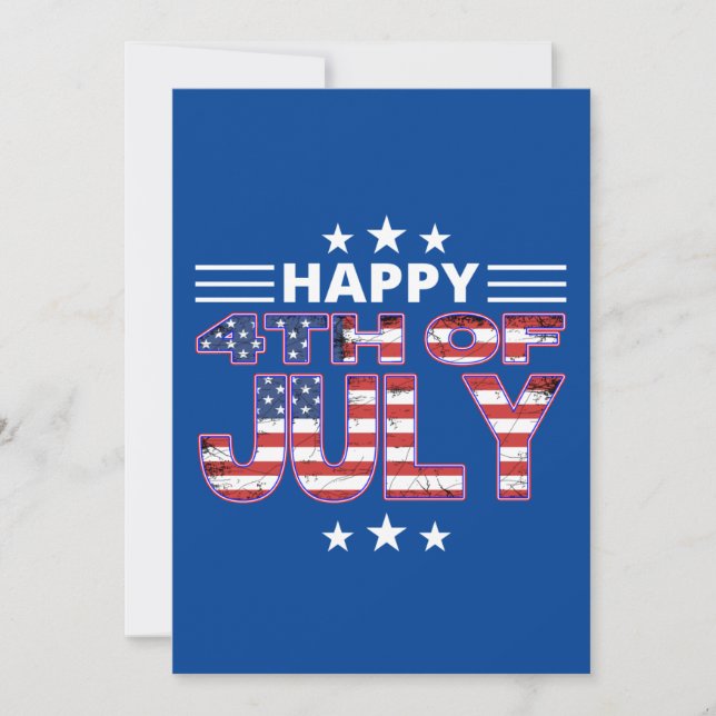 happy 4th of july  invitation (Front)