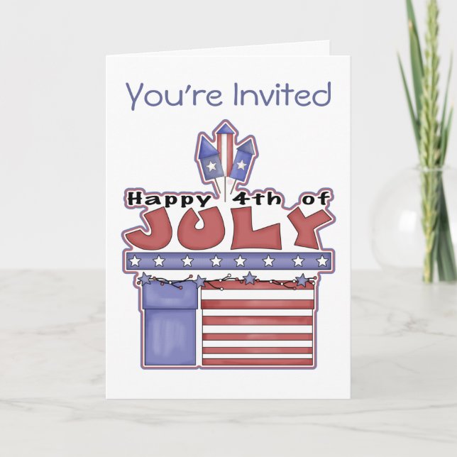 Happy 4th of July - Invitations (Front)