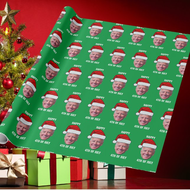 Happy 4th Of July Joe Biden Christmas Wrapping Paper (Creator Uploaded)