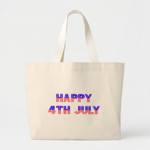 Happy 4th of July Large Tote Bag