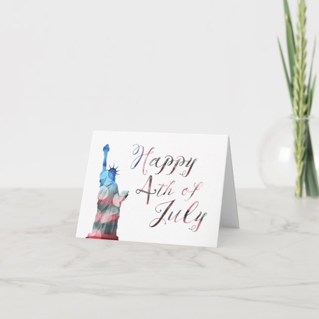Happy 4th of July (liberty bokeh) Card (Front)