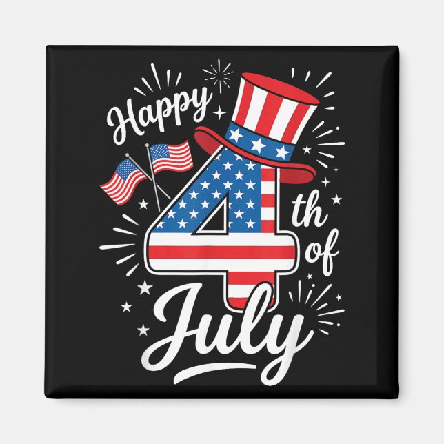 Happy 4th of July Magnet (Front)