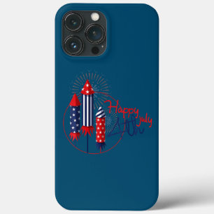 Happy 4th of July Men Women Fireworks Explosion iPhone 13 Pro Max Case