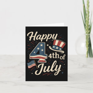 Happy 4th Of July Men Women Kids Card