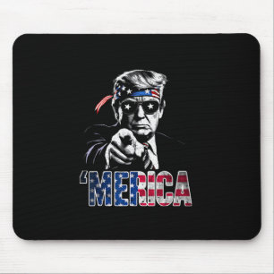 Happy 4th Of July merica Trump American Flag Usa Mouse Pad