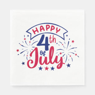 Happy 4th of July. Napkin