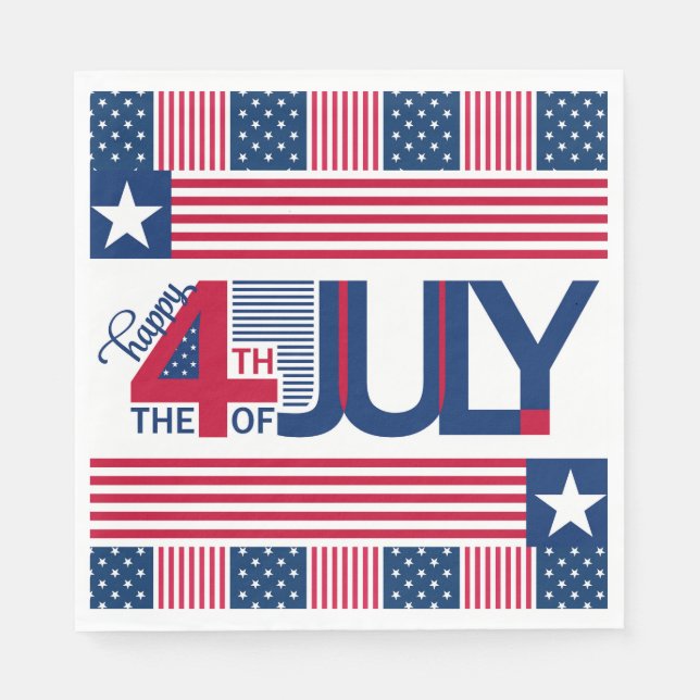 Happy 4th Of July Napkin (Front)