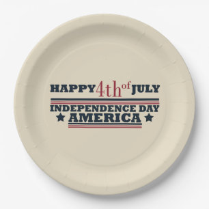 Happy 4th of july paper plate