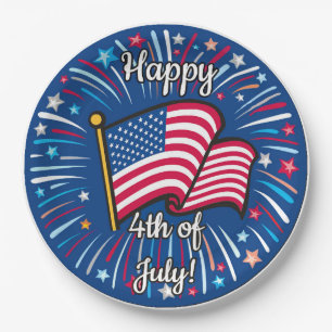 Happy 4th of July Paper Plate
