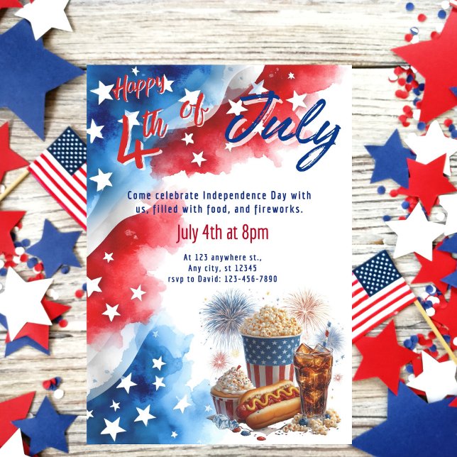 Happy 4th of July Party Invitation (Creator Uploaded)