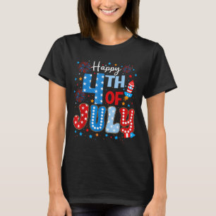 Happy 4th Of July Patriotic Aamerican Flag Usa Men T-Shirt