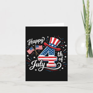 Happy 4th of July Patriotic American Flag 4th of Card