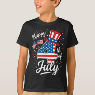 Happy 4th of July Patriotic American Flag 4th of T-Shirt