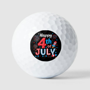 Happy 4th Of July Patriotic American Flag USA Golf Balls