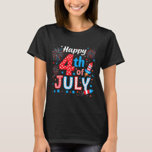 Happy 4th Of July Patriotic American Flag Usa Men  T-Shirt