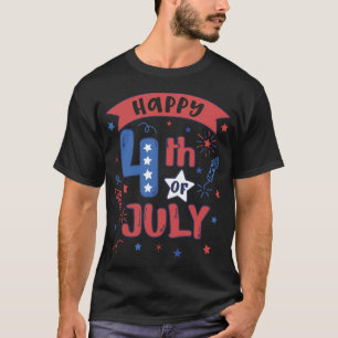 Happy 4th Of July Patriotic American Flag USA Men T-Shirt