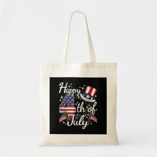 Happy 4th Of July Patriotic American Flag USA Men Tote Bag
