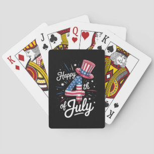 Happy 4th Of July Patriotic American Flag USA Playing Cards