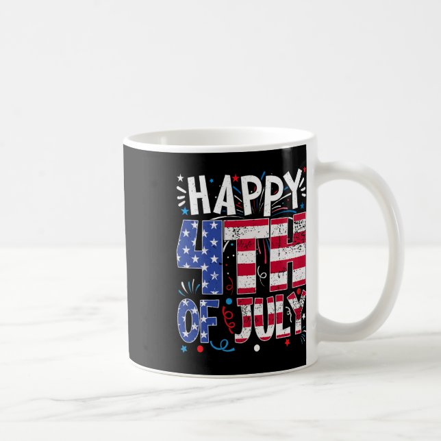 Happy 4th Of July Patriotic American Us Flag 4th O Coffee Mug (Right)