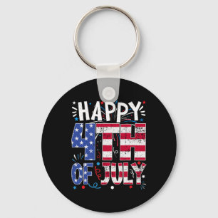 Happy 4th Of July Patriotic American Us Flag 4th O Key Ring