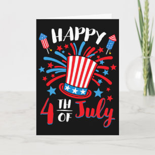 Happy 4th Of July Patriotic American Us Flag Men W Card