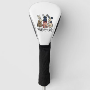 Happy 4th of July Patriotic Bunny Shirt Design_1 Golf Head Cover
