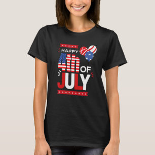 Happy 4th Of July Patriotic Usa American Flag T-Shirt