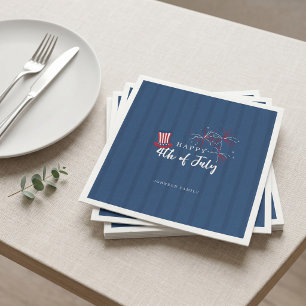 Happy 4th of July Patriotic USA Independence Day Napkin