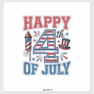 Happy 4th of July Patriotic Vintage Vector Design_