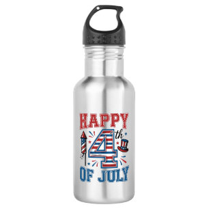 Happy 4th of July Patriotic Vintage Vector Design_ 532 Ml Water Bottle