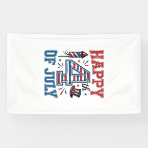 Happy 4th of July Patriotic Vintage Vector Design_ Banner