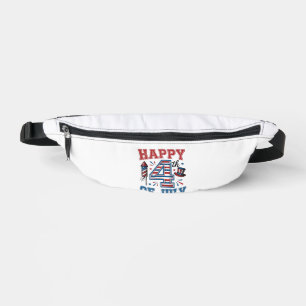 Happy 4th of July Patriotic Vintage Vector Design_ Bum Bags