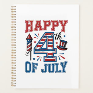 Happy 4th of July Patriotic Vintage Vector Design_ Planner