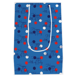 Happy 4th of July / Polka dots Medium Gift Bag