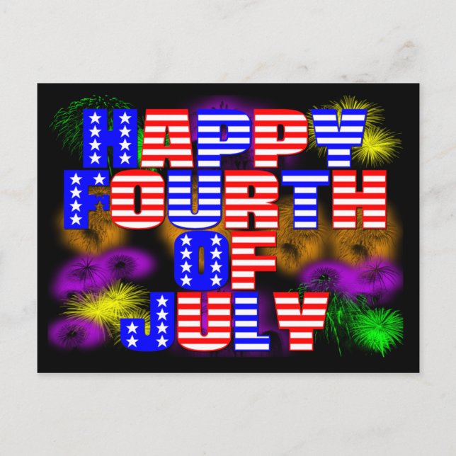 Happy 4th of July Postcard (Front)