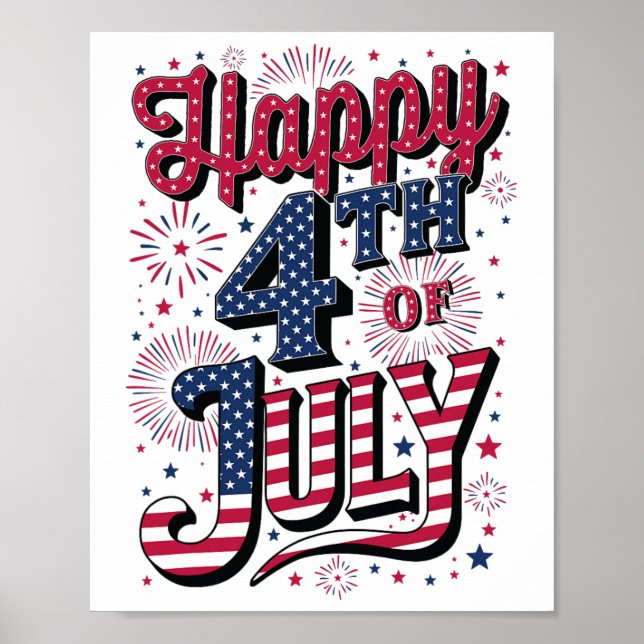 Happy 4th Of July  Poster (Front)