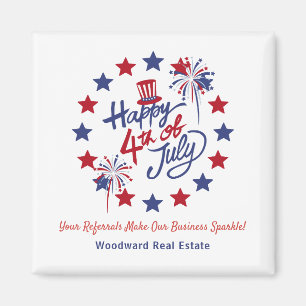 Happy 4th of July Real Estate Referral Marketing  Magnet