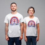 Happy 4th of July Red White and Blue Boho Design T-Shirt<br><div class="desc">Happy 4th of July modern text design in a red,  white,  and blue boho patriotic design.</div>