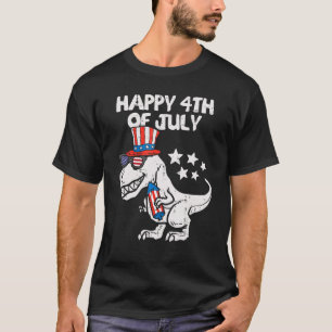 Happy 4th Of July Rex Dino Dinosaur Baby Toddler B T-Shirt