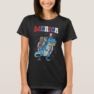 Happy 4th Of July Rex Dino Dinosaur Baby Toddler B T-Shirt