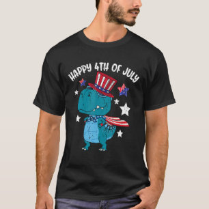 Happy 4th Of July Rex Dino Dinosaur T-Shirt