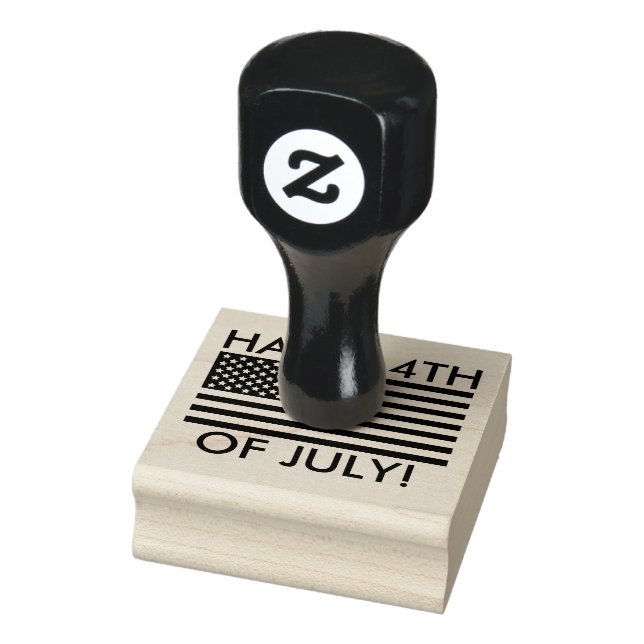 Happy 4th of July Rubber Stamp (Stamp)