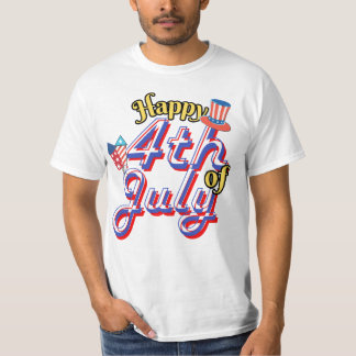 Happy 4th of July Special Cool Red Blue White T-Shirt