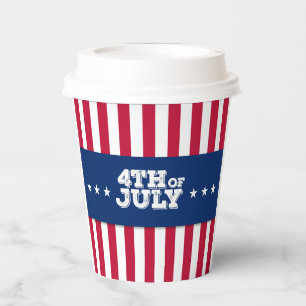 Happy 4th of July Stars and Stripes Paper Cups