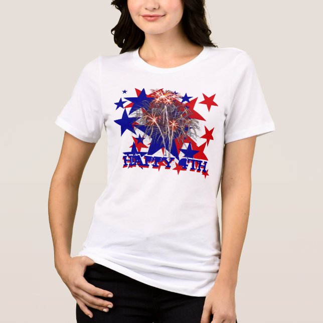 Happy 4th of July Stars Shirt - (Front)